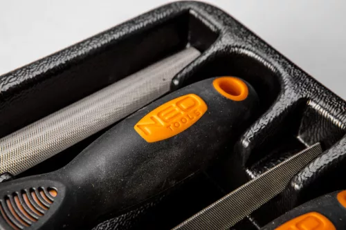 Neo tools Reszelő készlet 5db, szerszámkocsiba rakható tálcában