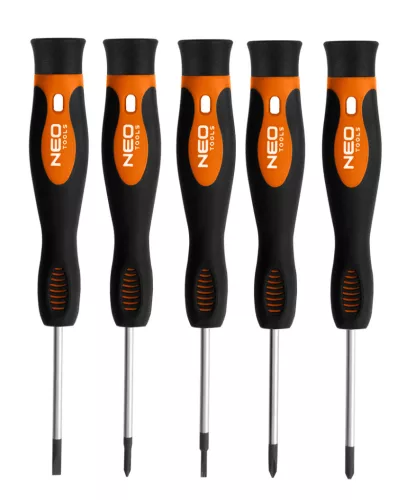 Neo tools Műszerész, Precíziós Csavarhúzó készlet, PZ, TORX, 12db, szerszámkocsiba rakható tálcában