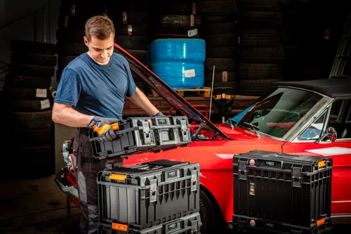 Neo Tools Rakásolható szerszámosláda, szerszámláda szett, System I., (84-255 + 84-256 + 82-257 + 82-258)