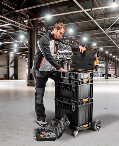 Neo Tools Rakásolható szerszámosláda, szerszámláda szett, System I., (84-255 + 84-256 + 82-257 + 82-258)