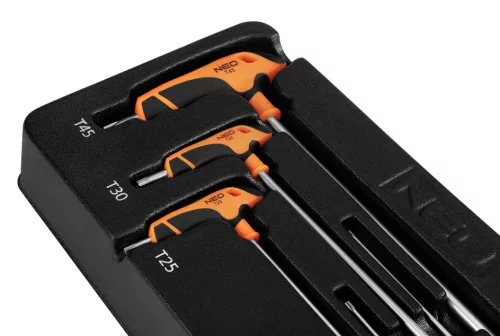 Neo tools Torxkulcs készlet „T” markolattal 6db, szerszámkocsiba rakható tálcában