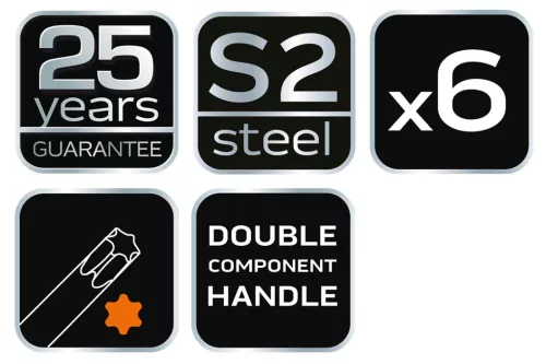 Neo tools Torxkulcs készlet „T” markolattal 6db, szerszámkocsiba rakható tálcában