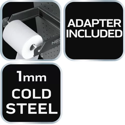 Neo tools Papírtörlőtartó , műhelykocsihoz, szerszámtartó falhoz(84-500, 501), 260x65x340mm