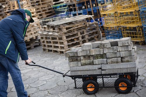 Neo Tools Kerti kocsi, fémvázas, tömlős kerekekkel, 300kg teherbírás