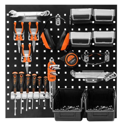 Neo Tools Szerszámtartó fal, acél, 60x60x2cm