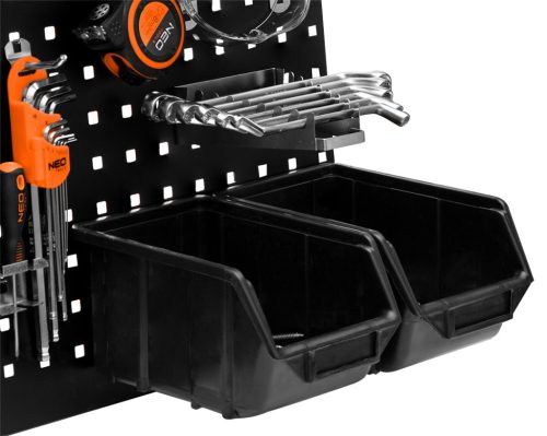Neo Tools Nagy szerszámdoboz tartó kampó szerszámtartó falhoz(84-500, 501), 13x6,5cm