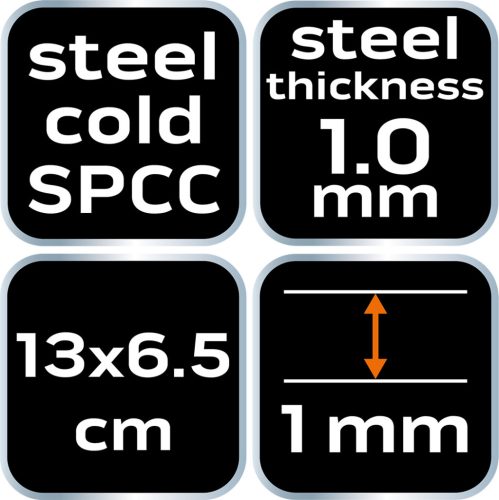 Neo Tools Nagy szerszámdoboz tartó kampó szerszámtartó falhoz(84-500, 501), 13x6,5cm