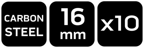 Neo Tools Szerszámtartó klipsz, falra szerelhető, horganyzott acél, átmérő 16mm, 10db