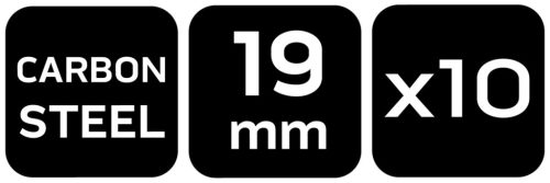 Neo Tools Szerszámtartó klipsz, falra szerelhető, horganyzott acél, átmérő 19mm, 10db