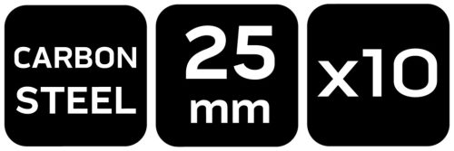 Neo Tools Szerszámtartó klipsz, falra szerelhető, horganyzott acél, átmérő 25mm, 10db