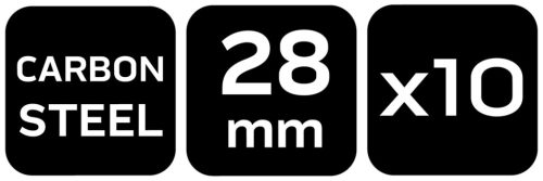 Neo Tools Szerszámtartó klipsz, falra szerelhető, horganyzott acél, átmérő 28mm, 10db