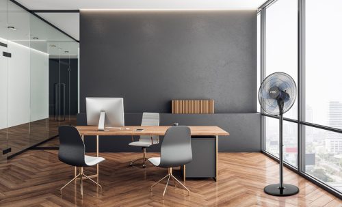 Neo Tools Álló ventilátor 50W, átmérő 40cm, 3 sebességfokozat, forgó, 2 in1 állitható magasság