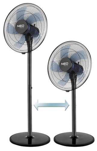 Neo Tools Álló ventilátor 50W, átmérő 40cm, 3 sebességfokozat, forgó, 2 in1 állitható magasság