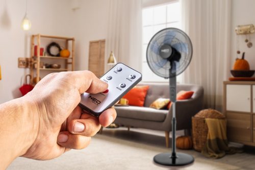 Neo Tools Álló ventilátor 45W, átmérő 40cm, 3 sebességfokozat, forgó, távirányitó, időzités, 3 üzemmód