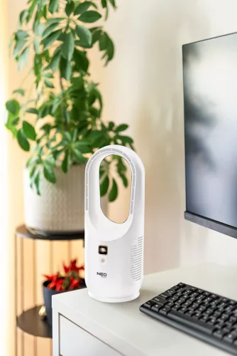 Neo Tools Ventilátor, akkumulátoros, belső-rejtett ventilátorlapátok, 2200mah akku, 3 fokozat, 3-12 óra működési idő