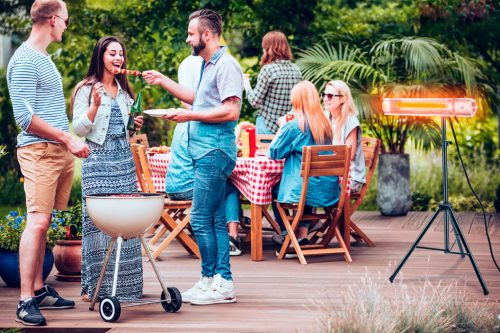 Neo Tools Halogén, infravörös hősugárzó 2000W, IP65, infravörös arany halogén izzó, kül és beltér, fal és menny., 18m2