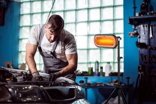 Neo Tools Halogén, infravörös hősugárzó 2000W, IP65, infravörös arany halogén izzó, kül és beltéri, fal és menny., 24m2-ig