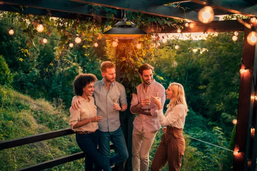 Neo Tools Halogén, infravörös mennyezeti hősugárzó 1500W, IP44, távirányitó, 9m2-ig, kül és beltérre