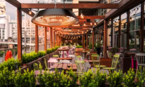 Neo Tools Halogén, infravörös mennyezeti hősugárzó 1500W, alumínium, IP44, kül és beltéri