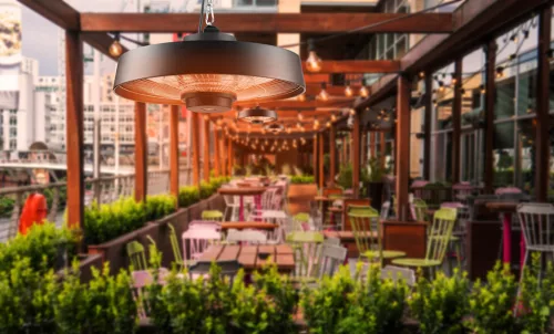 Neo Tools Halogén, infravörös mennyezeti hősugárzó 2000W, alumínium, távirányítóval