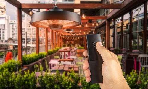 Neo Tools Halogén, infravörös mennyezeti hősugárzó 2000W, alumínium, távirányítóval