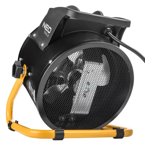 Neo Tools Ipari PTC Elektromos Kerámia Hősugárzó 3 kw, Két fokozat, állítható szög, levehető fogantyú, 280 m3/h