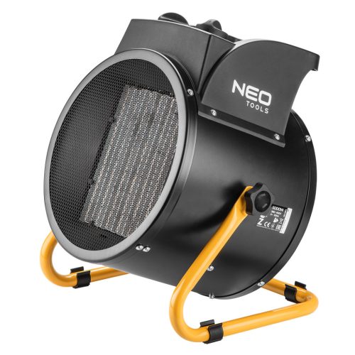 Neo Tools Ipari PTC Elektromos Kerámia Hősugárzó 5 kw, Két fokozat, állítható szög, levehető fogantyú, 588 m3/h