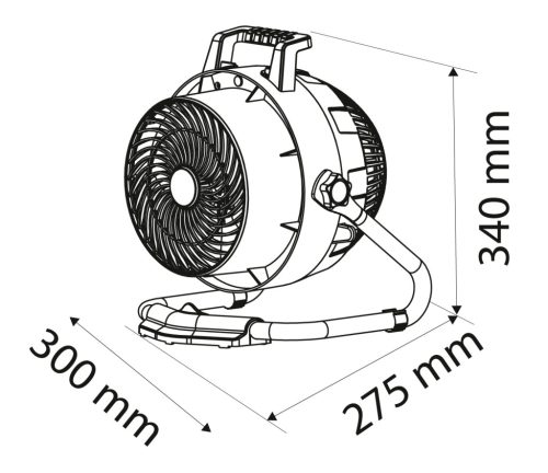 Neo Tools Elektromos hősugárzó ventiátorral, 2az1-ben, 2,4kW, manuális, termosztát, 460 m3/h