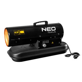   Neo Tools Gázolajos hőlégbefúvó, 20kW, 19l, fogyasztás: 1.9l / h, teljesítmény: 550 m3 / h