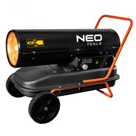   Neo Tools Gázolajos hőlégbefúvó, 30kW, 34l, fogyasztás: 2.8l / h, teljesítmény: 750 m3 / h, kerekekkel