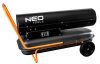 Neo Tools Gázolajos hőlégbefúvó, 50kW, 50l, fogyasztás: 4.7l / h, teljesítmény: 1100 m3 / h, kerekekkel
