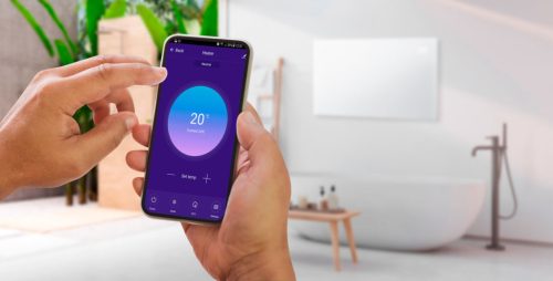 Neo Tools Elektromos fűtőpanel 1500W, IP24, WIFI, TUYA app, érintő panel, távirányító, 24 óra programozhatóság