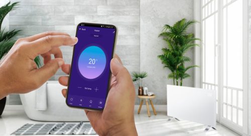 Neo Tools Elektromos fűtőpanel 1500W, IP24, WIFI, TUYA app, érintő panel, távirányító, 24 óra programozhatóság