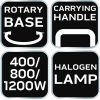 Neo Tools Halogén infravörös hősugárzó 400/800/1200W