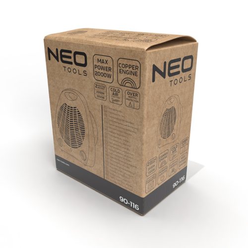 Neo Tools Fűtőventilátor, álló, 2 fokozatú, 1000/2000W