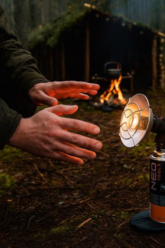 Neo Tools Gáz hősugárzó, eldobható palackokhoz, piezó gyújtással