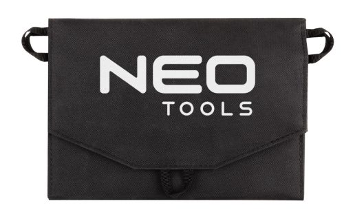 Neo Tools Hordozható napelem, napelemes töltő, 15W, telefon, laptop töltésre, 2db USB csatlakozó