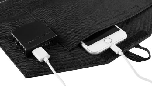 Neo Tools Hordozható napelem, napelemes töltő, 15W, telefon, laptop töltésre, 2db USB csatlakozó