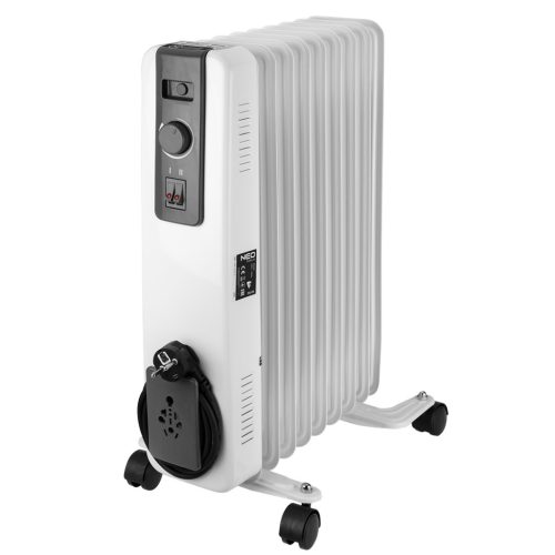 Neo Tools Olajradiátor, 9 bordás, 2 fokozatú, 1200/2000W