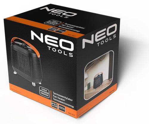 Neo Tools Fűtőventillátor PTC fűtőbetéttel, 1500W, termosztát