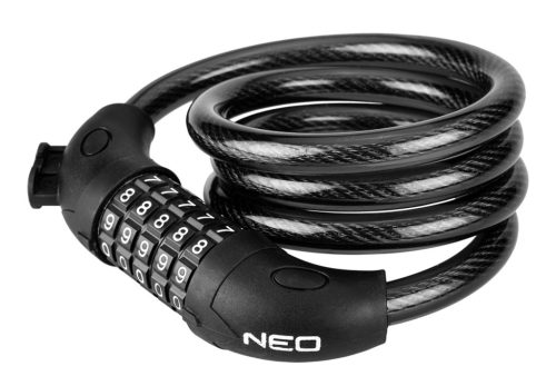 Neo Tools Kerékpárzár, számzáras, 120cm, 12mm, vázra rögzíthető