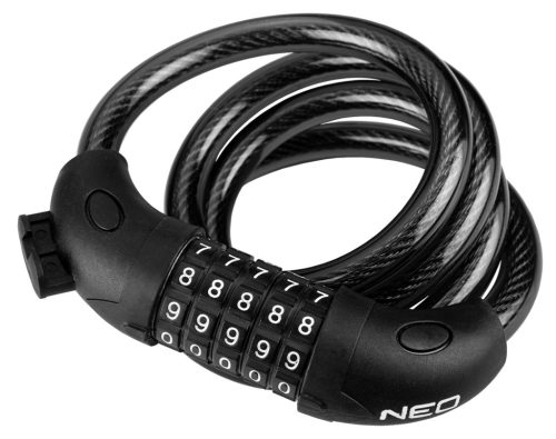 Neo Tools Kerékpárzár, számzáras, 120cm, 12mm, vázra rögzíthető