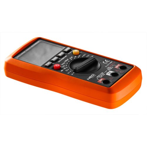 Neo Tools Multiméter Digitális, AC V, DC V, AC A, DC A, Tranziszt., Ellenáll., Hőmér., Dióda, Folyt., Kapac.