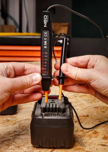 Neo Tools Feszültségvizsgáló, fázisceruza, 8az1ben,  AC/DC 6-380V