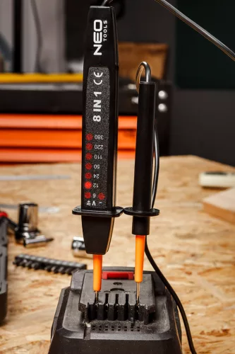 Neo Tools Feszültségvizsgáló, fázisceruza, 8az1ben,  AC/DC 6-380V