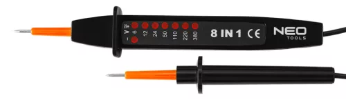 Neo Tools Feszültségvizsgáló, fázisceruza, 8az1ben,  AC/DC 6-380V