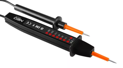 Neo Tools Feszültségvizsgáló, fázisceruza, 8az1ben,  AC/DC 6-380V