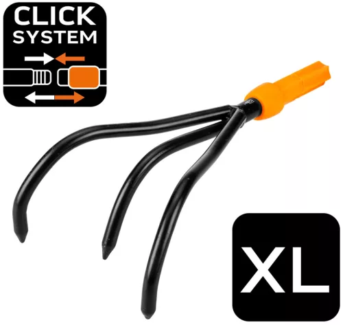 Neo Tools Kultivátor, acél, 230mm, 3 fogú, Neo Click System