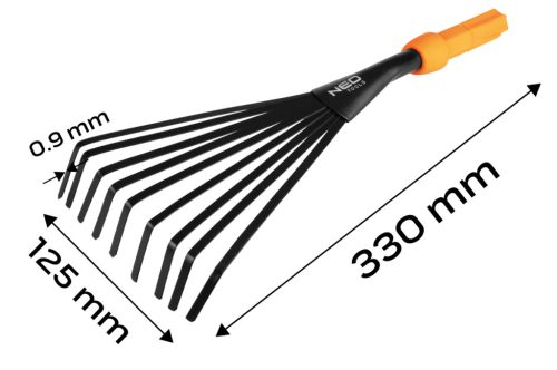 Neo Tools Gereblye 330mm, acél, Neo Click System