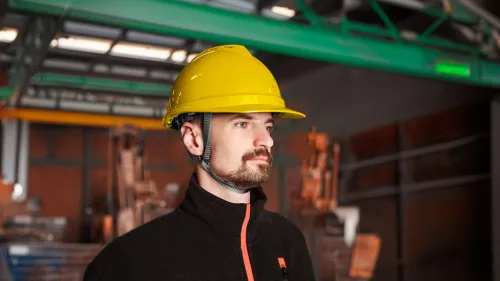 Neo Tools Védősisak állszíjjal, sárga